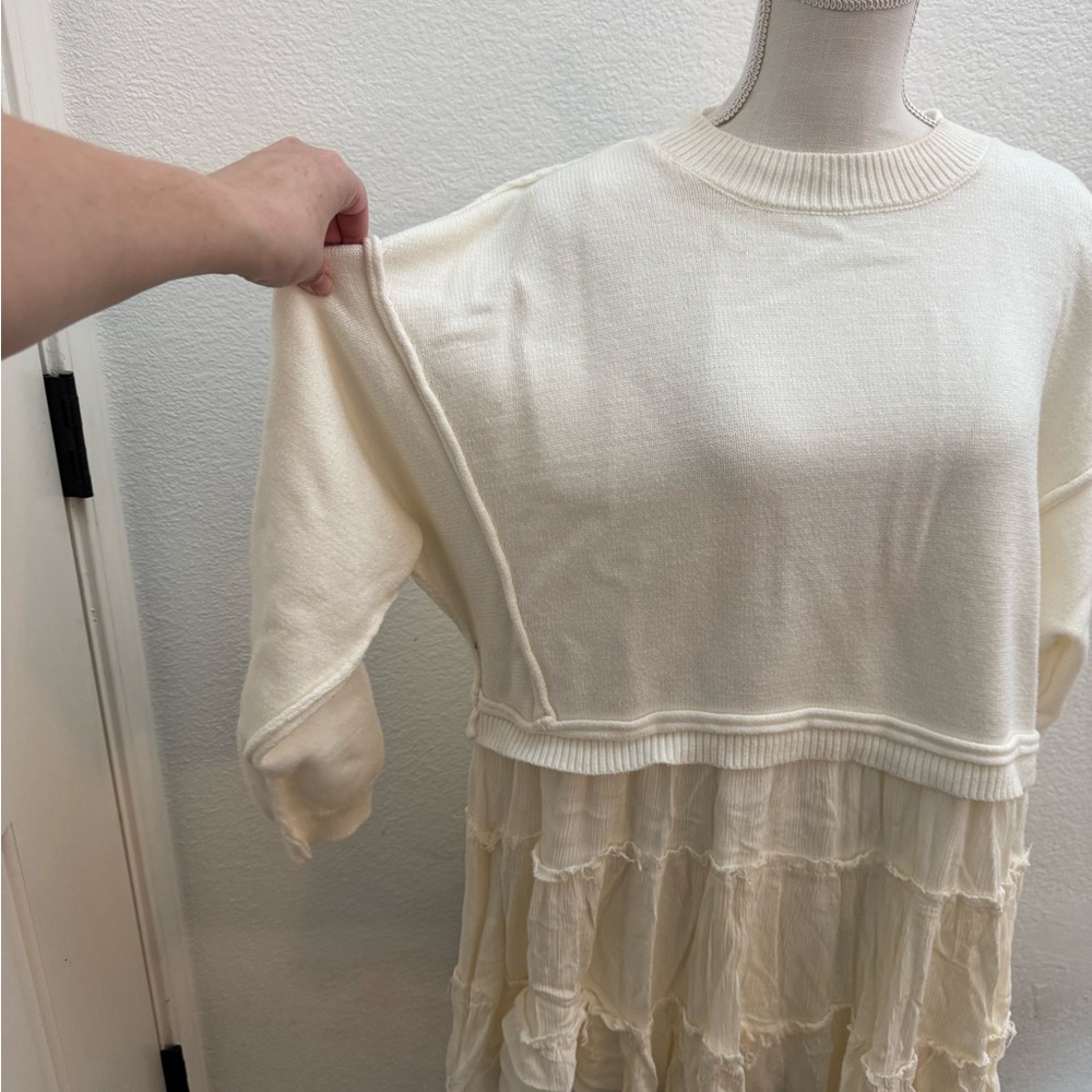 Altar'd State Cream Layered Mini Dress - Picture 4 of 6